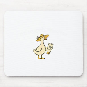 Off to Apply Sunscreen Goose Summer Beach Vacation Mouse Pad