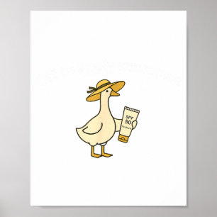 Off to Apply Sunscreen Goose Summer Beach Vacation Poster