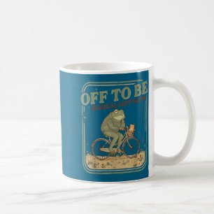 Off to be radical left scum meme frog and cat on coffee mug