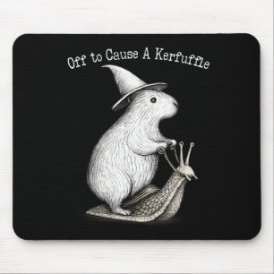 Off to cause a kerfuffle capybara meme mouse pad