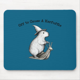 Off to cause a kerfuffle capybara meme mouse pad