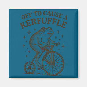 Off to cause a kerfuffle frog  magnet