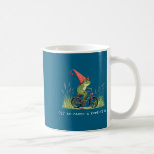 Off To Cause A Kerfuffle Fun Wizard Frog Riding Bi Coffee Mug