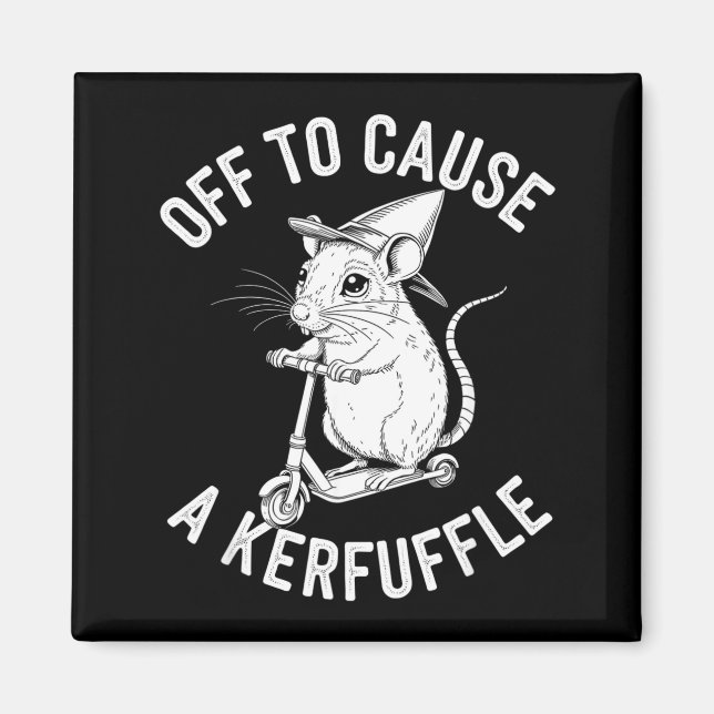 Off to cause a kerfuffle funny capybara joke meme  magnet (Front)