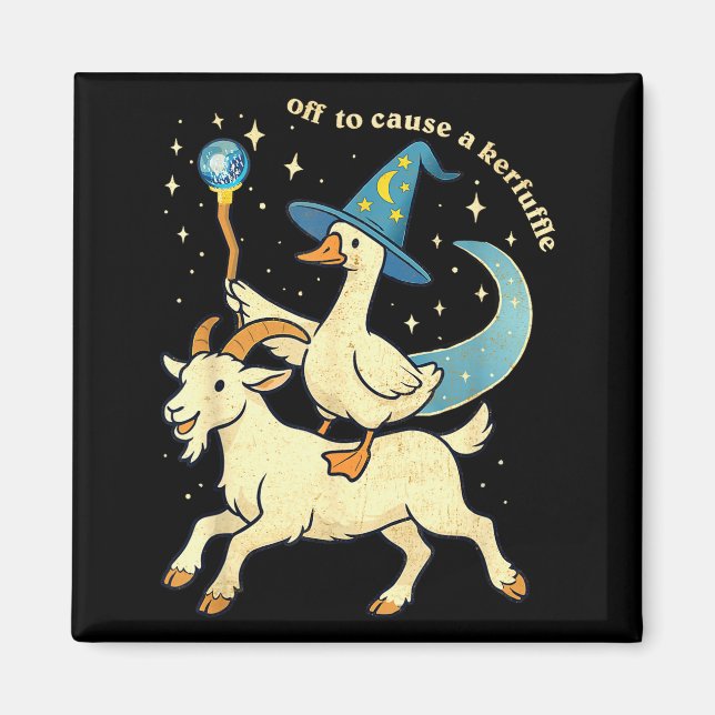 Off To Cause A Kerfuffle Funny Chaotic Weird Anima Magnet (Front)