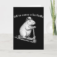 Off To Cause A Kerfuffle, Funny Groundhog Scooter