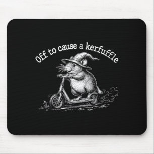 Off To Cause A Kerfuffle Funny Groundhog Scooter M Mouse Pad