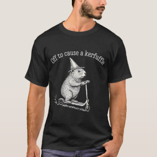 Off To Cause A Kerfuffle Funny Groundhog Scooter S T-Shirt