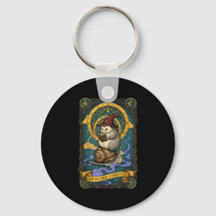 Off to cause a kerfuffle witchy possum wizard snai keychain