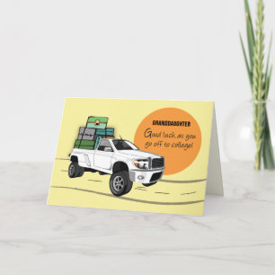 Off to College in Pick Up Truck with Luggage Card