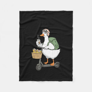Off to Commit Mom Fool-ery Goose Mom Mothers Day Fleece Blanket