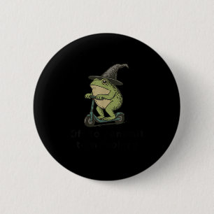 Off To Commit Tom Foolery Frog, Funny Whimsical Fr 2 Inch Round Button
