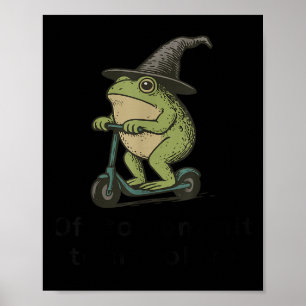Off To Commit Tom Foolery Frog, Funny Whimsical Fr Poster