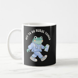 Off To Do Nurse Things Cute Frog In Scrubs Coffee Mug