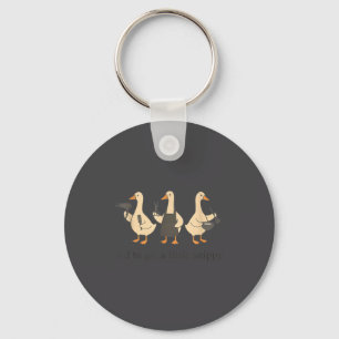 Off To Get A Little Snippy Funny Goose Keychain