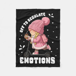 Off to regulate emotions funny gnome psychologistO Fleece Blanket