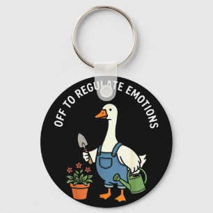 Off to regulate emotions funny goose gardeningOff Keychain
