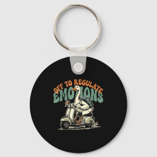 Off to regulate emotions funny goose scooter keychain