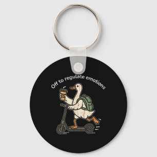 Off To Regulate Emotions, Mental Health, Funny Goo Keychain