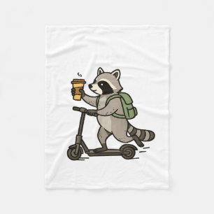 Off to Regulate Emotions Raccoon Mental Health Fleece Blanket