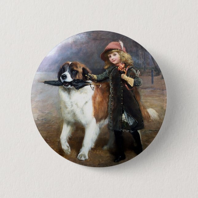 Off to School 2 Inch Round Button (Front)
