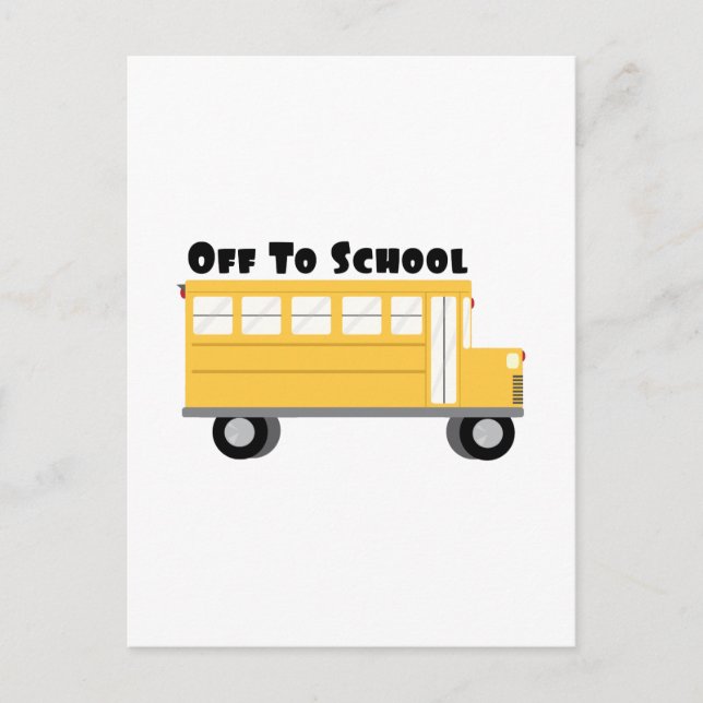 Off To School Postcard (Front)