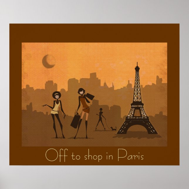 off to shop in Paris Poster (Front)