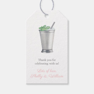 Off To The Altar Mint Julep Bridal Shower Favour Gift Tags