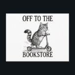 Off to The Bookstore Reading Bookworm Holiday Postcard<br><div class="desc">Off to The Bookstore Reading Bookworm</div>