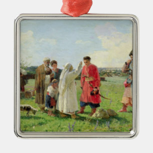 Off to the Zaporozhian Host, 1889 Metal Ornament