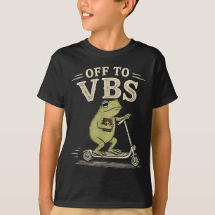 Off to vbs funny christian frog religious faith T-Shirt