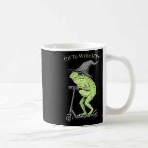 Off To Write Ieps Funny Frog Teacher School Psycho Coffee Mug
