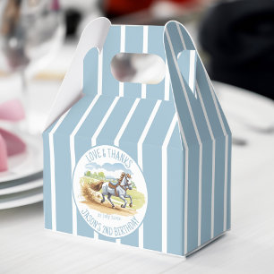 Off two the races equestrian derby party printed favor box