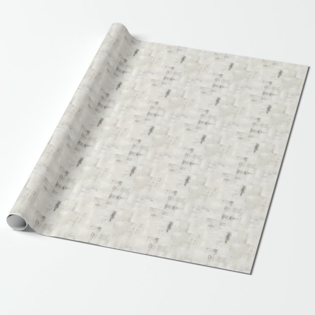 Off White Abstract Paint  Wrapping Paper (Unrolled)
