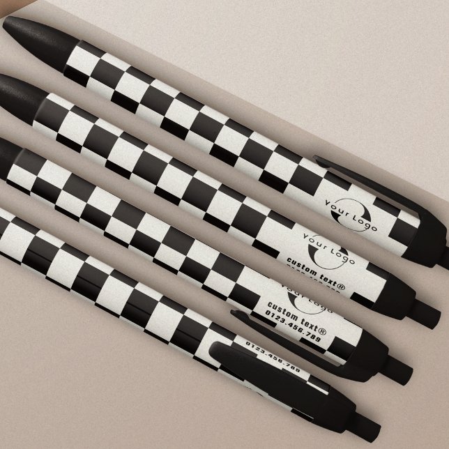 Off white Business logo Company brand Checkers Black Ink Pen (Creator Uploaded)