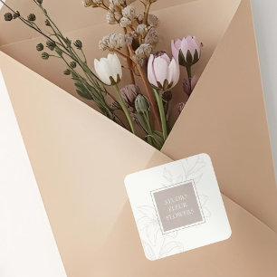 Off-White Chic Floral Label