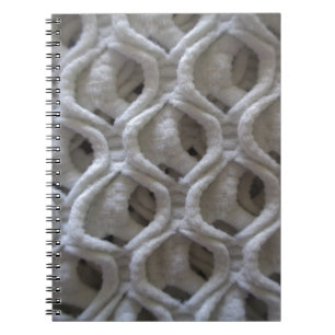 Off-White Coloured Crochet Fabric Look Notebook