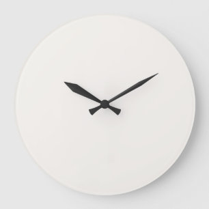 off white, cream, ecru, warm white  large clock