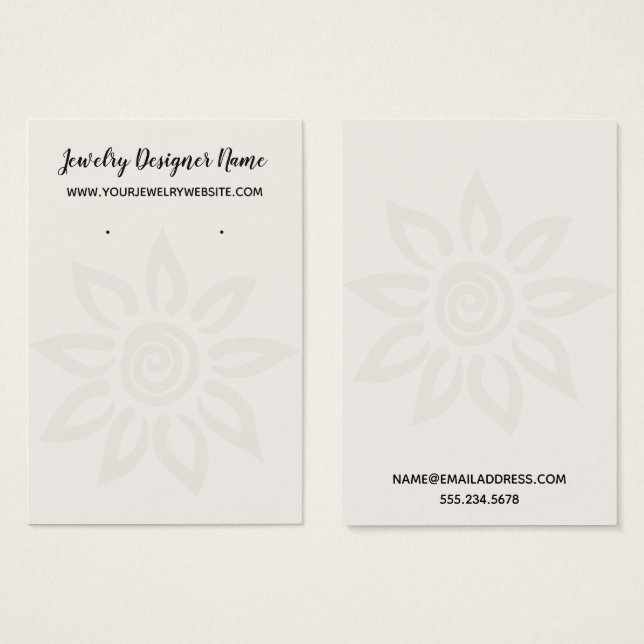 Off-White Graphic Flower 7 Earring Holder Display (Front & Back)