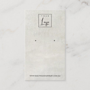 OFF WHITE GREY CONCRETE STUD EARRING DISPLAY CARD