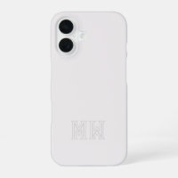 Off White Grey Initials Monogram Simple Minimal
