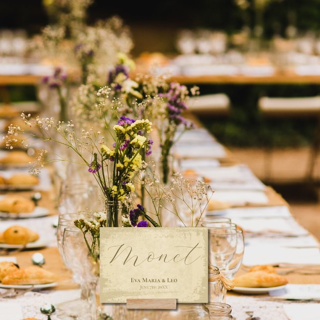 Off-White Grunge Edge Custom Table Name Number (Creator Uploaded)