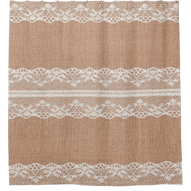 Off-White Lace on Brown Burlap Texture (Front)