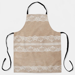 Off-White Lace on Vintage Paper Texture with subtl Apron