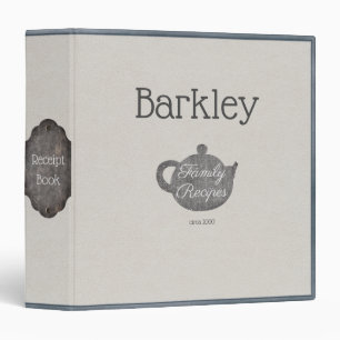 Off White Leatherette Look Family Recipes Binder