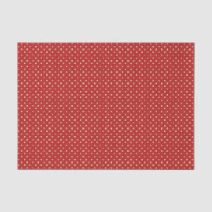 Off-White Polka Dots on Red Tissue Paper