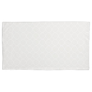 Off White Quatrefoil Pattern Pillowcase