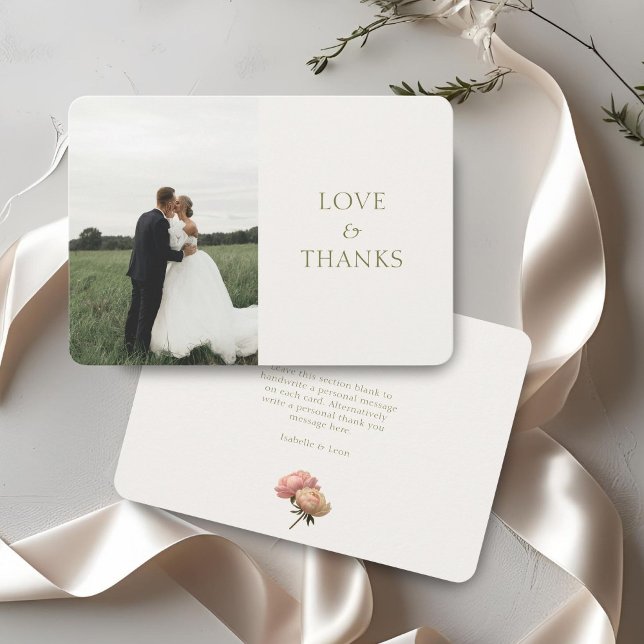 Off-White | Rose Wedding Thank You Card (Creator Uploaded)