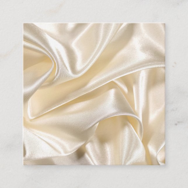 Off-White Silk Square Business Card (Front)