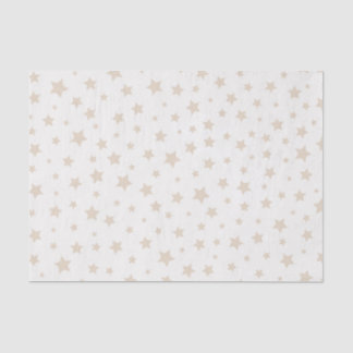 OFF WHITE & TAN NEUTRAL SHADES OF STARS TISSUE PAPER
